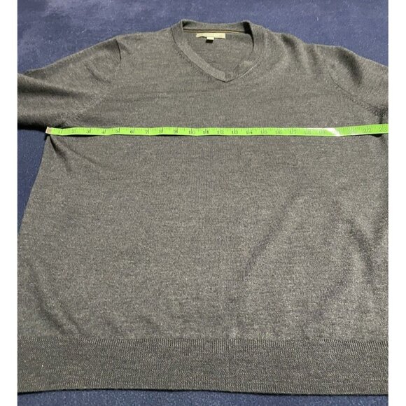 Nordstrom Xl Extra Fine Merino Wool V-Neck Sweater Gray - Picture 8 of 12